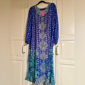 Lilly Pulitzer NWT Jupiter maxi in blue grotto professional hemmed to fit 5’3.